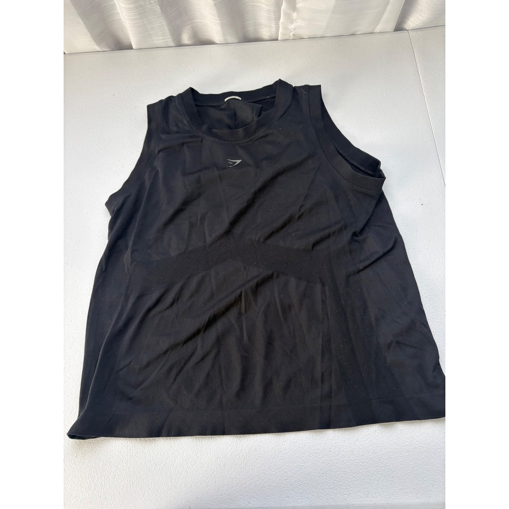 Gymshark‎ Vital Seamless 2.0 Tank Top Mens Black Sleeveless Training Shirt Small